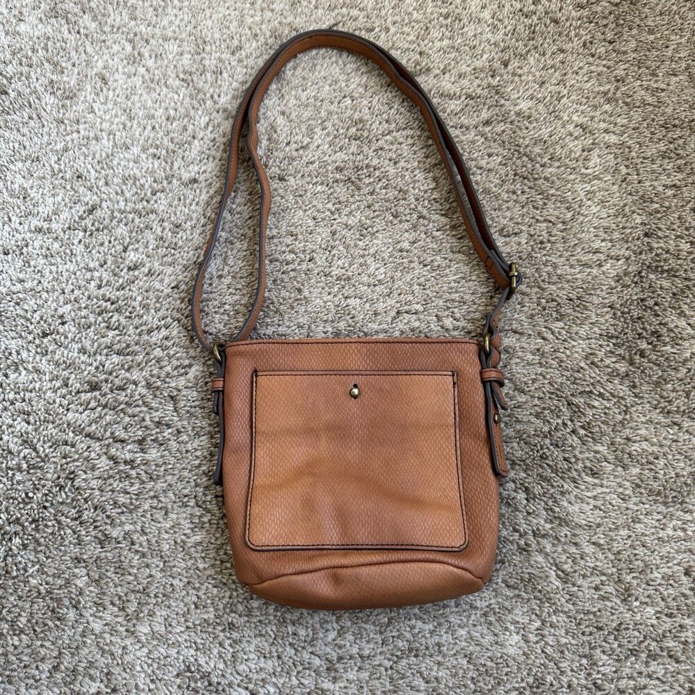 Brown‎ leather satchel cross body purse Mini messenger Bag Style